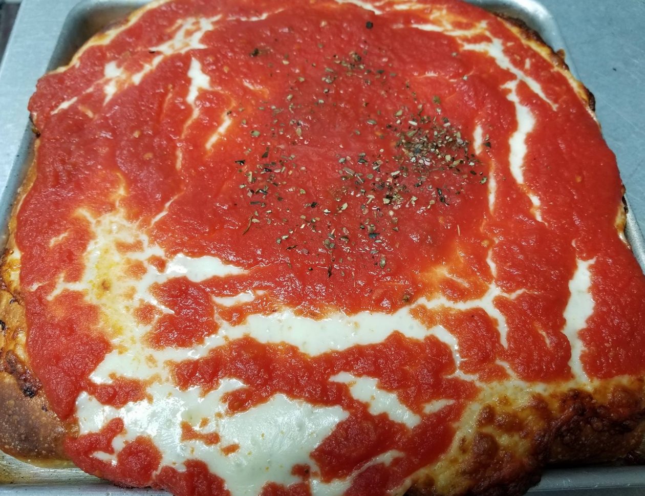 Pizza Sicilian thick crust pizza small